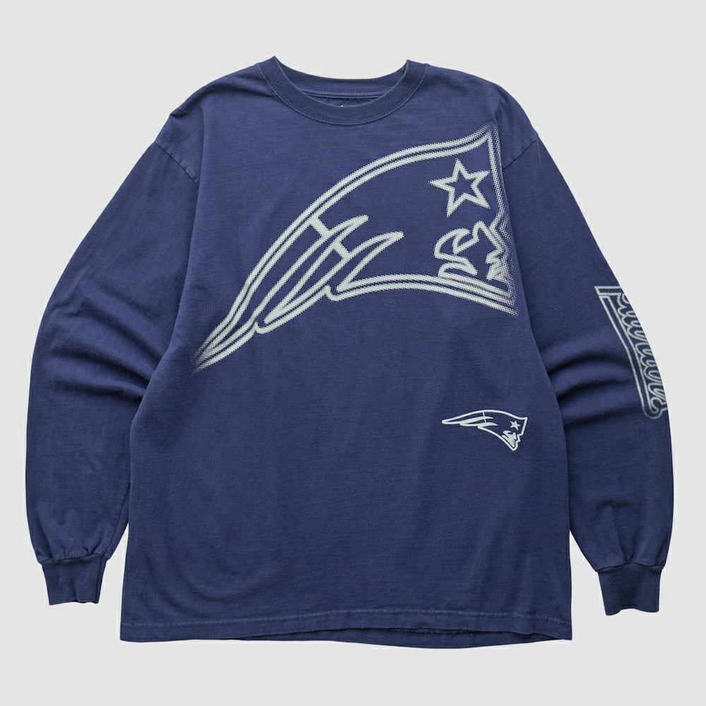 New England Patriots Reebok 2000s Long Sleeve T-shirt - Navy T-shirts