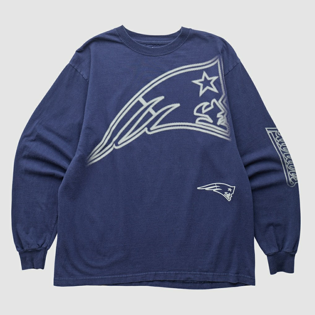 New England Patriots Reebok 2000s Long Sleeve T-shirt - Navy T-shirts