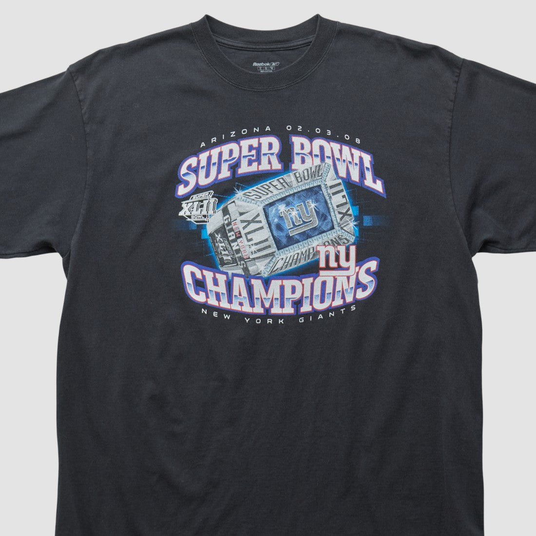 New York Giants Reebok 2008 T-shirt - Black T-shirts