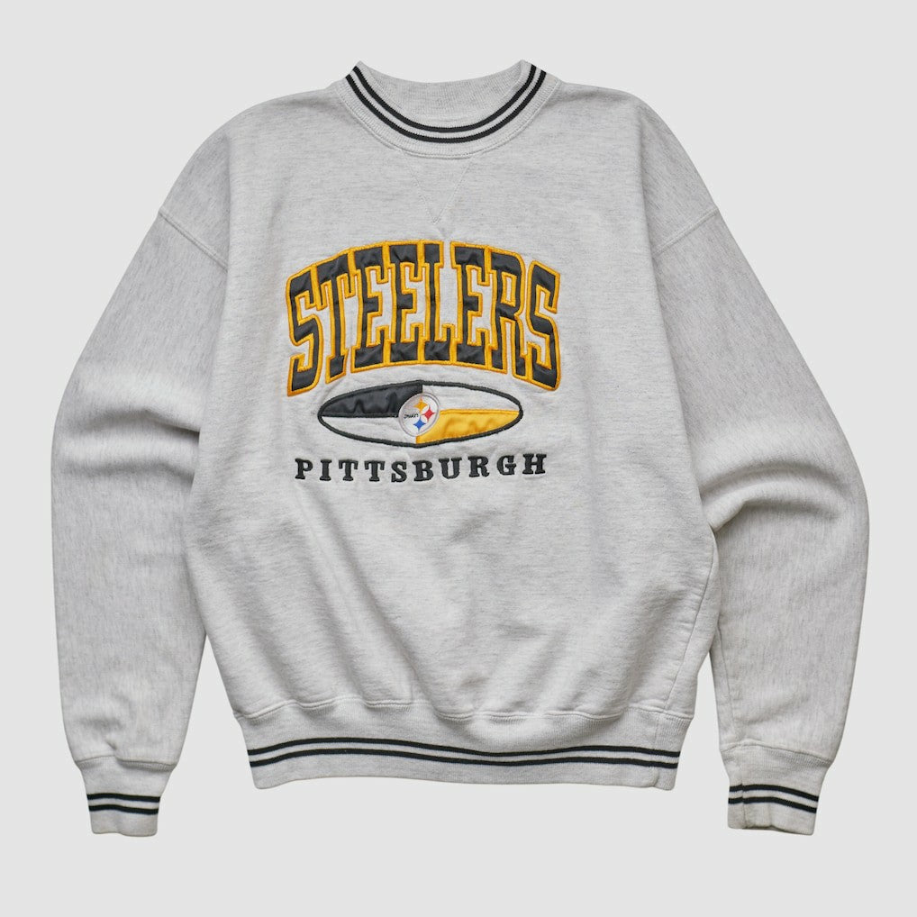 Pittsburgh Steelers LEGENDS 90s Pullover Sweatshirt - Heather Gray Pullover