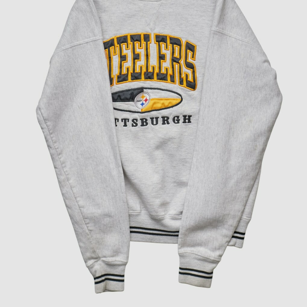 Pittsburgh Steelers LEGENDS 90s Pullover Sweatshirt - Heather Gray Pullover