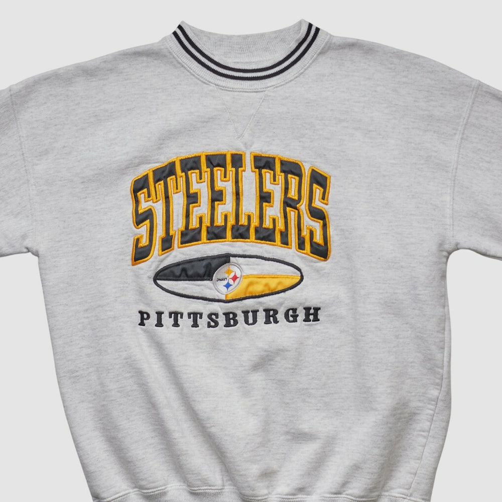Pittsburgh Steelers LEGENDS 90s Pullover Sweatshirt - Heather Gray Pullover