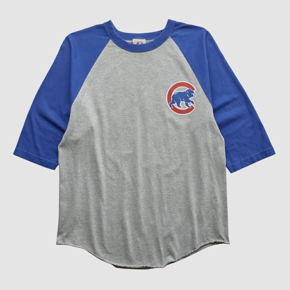 Chicago Cubs Majestic 2000s T-shirt - Heather Gray - Vintage T-shirts