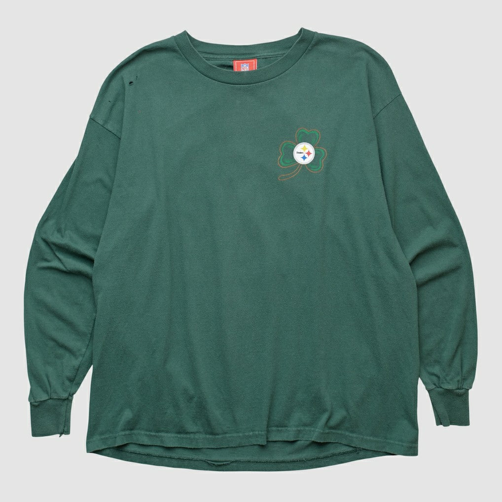 Pittsburgh Steelers NFL 2000s Long Sleeve T-shirt - Green T-shirts