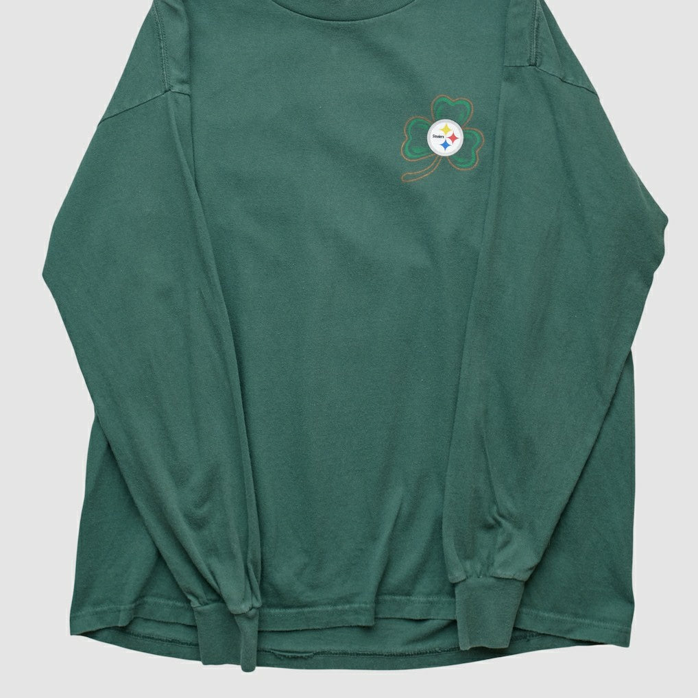 Pittsburgh Steelers NFL 2000s Long Sleeve T-shirt - Green T-shirts