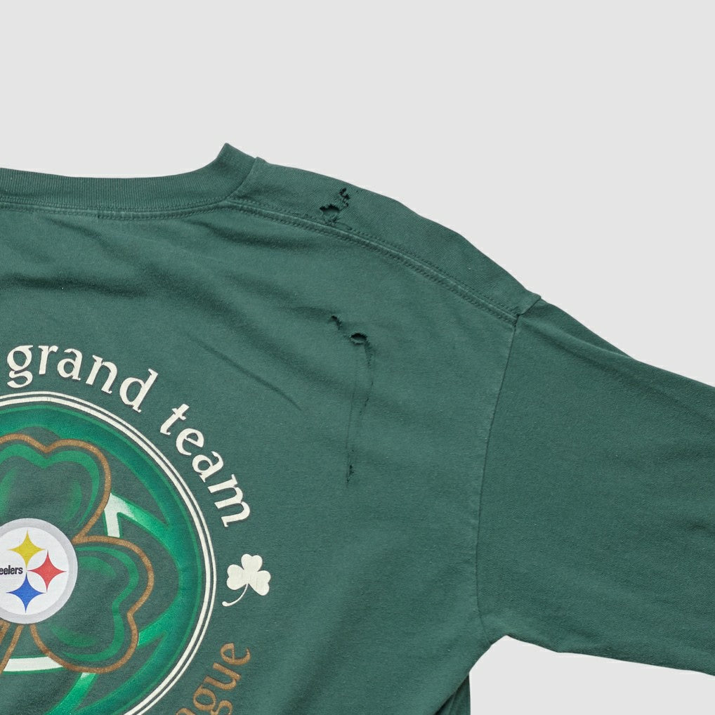 Pittsburgh Steelers NFL 2000s Long Sleeve T-shirt - Green T-shirts