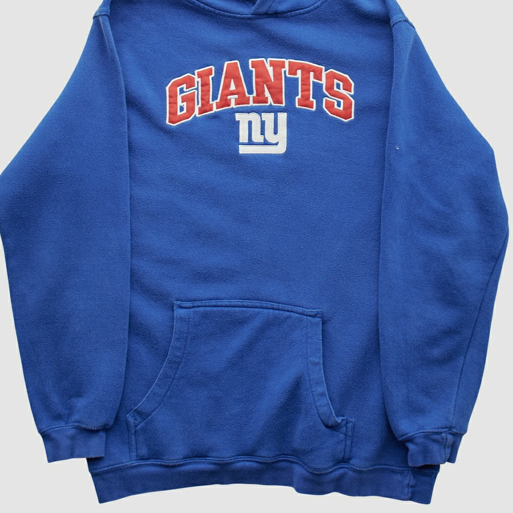 New York Giants Reebok 2000s Hooded Pullover Sweatshirt - Blue Pullover