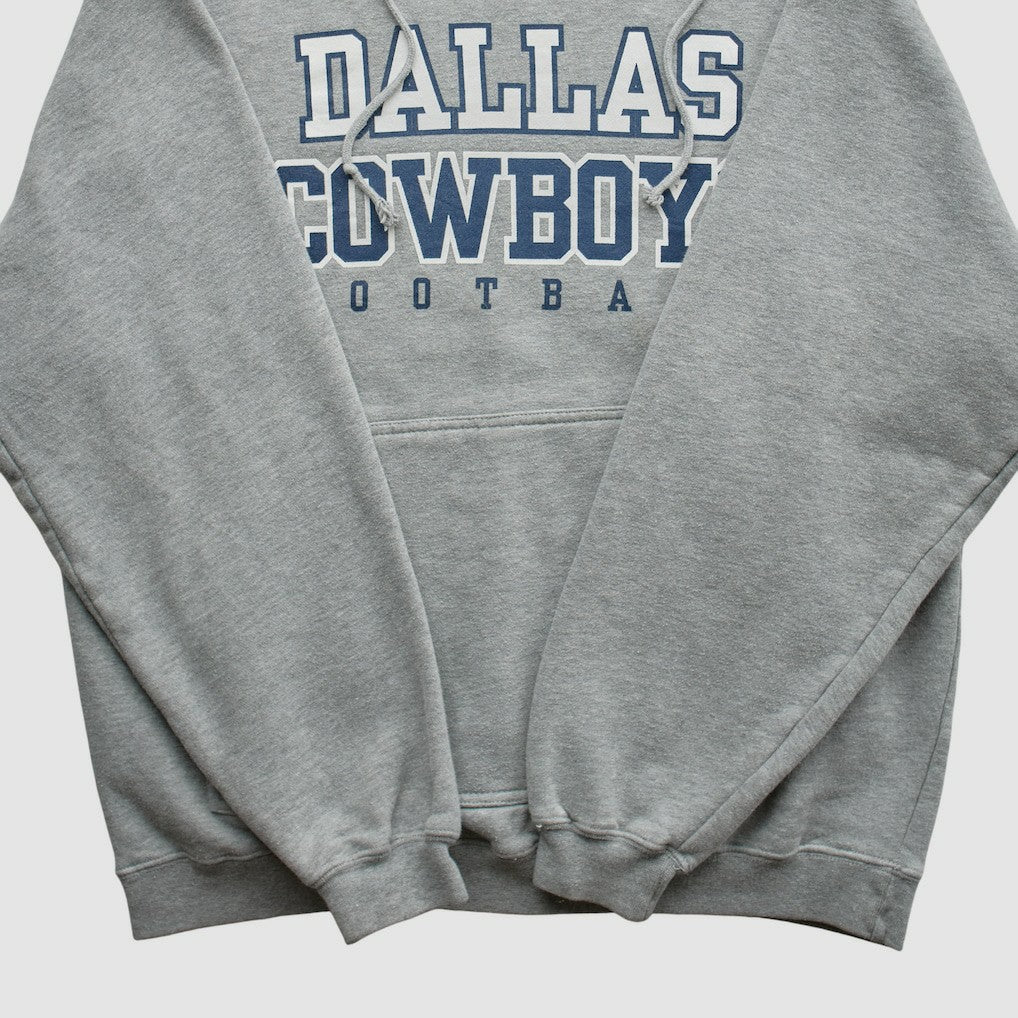 Dallas Cowboys Reebok 2000s Hooded Pullover Sweatshirt - Heather Gray Pullover