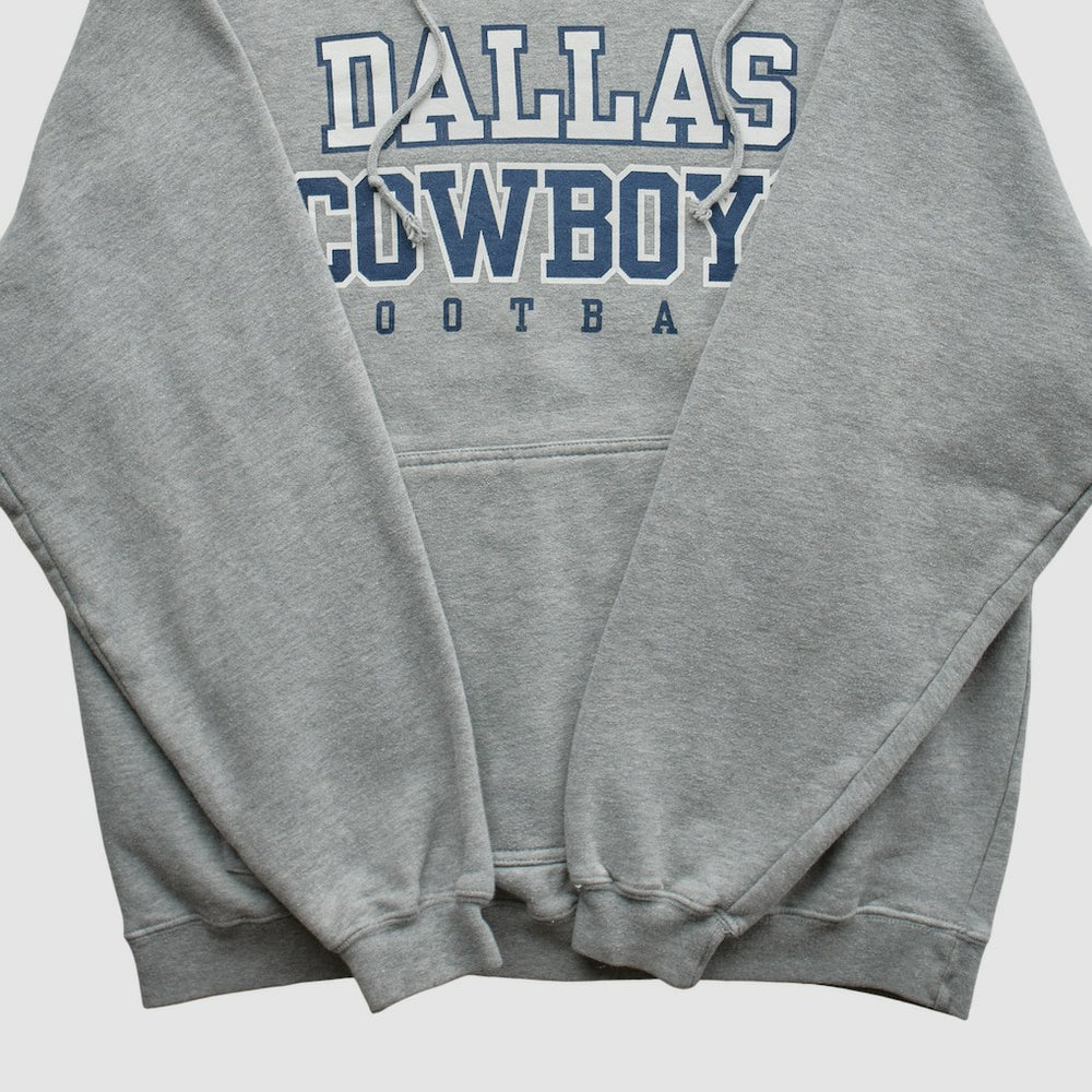 Dallas Cowboys Reebok 2000s Hooded Pullover Sweatshirt - Heather Gray Pullover