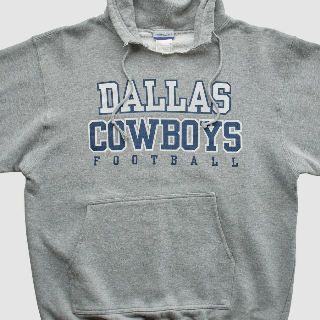Dallas Cowboys Reebok 2000s Hooded Pullover Sweatshirt - Heather Gray Pullover