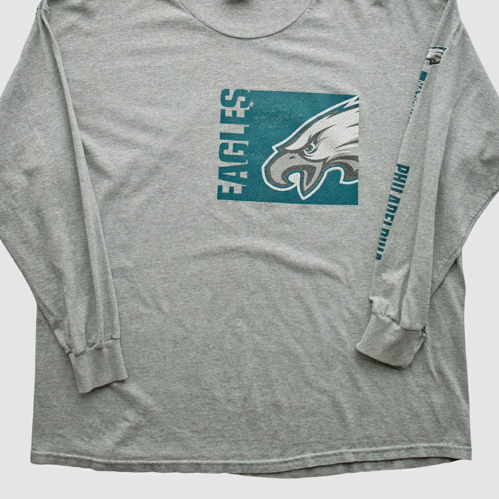 Philadelphia Eagles NFL 2000s Long Sleeve T-shirt - Heather Gray T-shirts