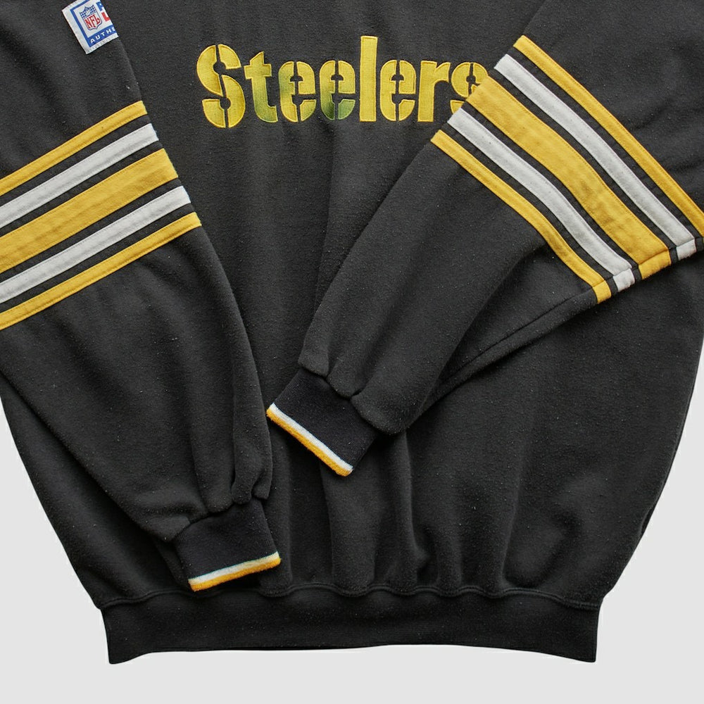 Pittsburgh Steelers Starter 90s Pullover Sweatshirt - Black Pullover