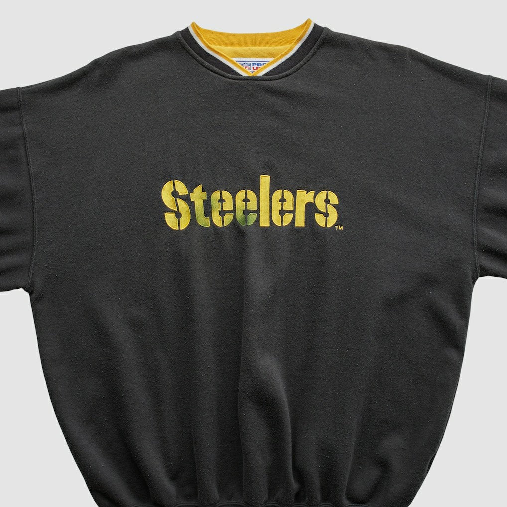 Pittsburgh Steelers Starter 90s Pullover Sweatshirt - Black Pullover