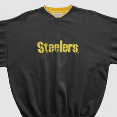 Pittsburgh Steelers Starter 90s Pullover Sweatshirt - Black Pullover