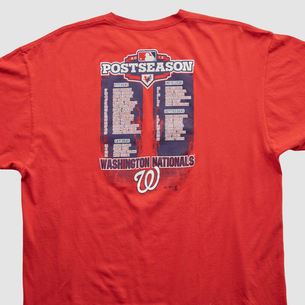 Washington Nationals Majestic 2012 T-shirt - Red - 2XVintage T-shirts