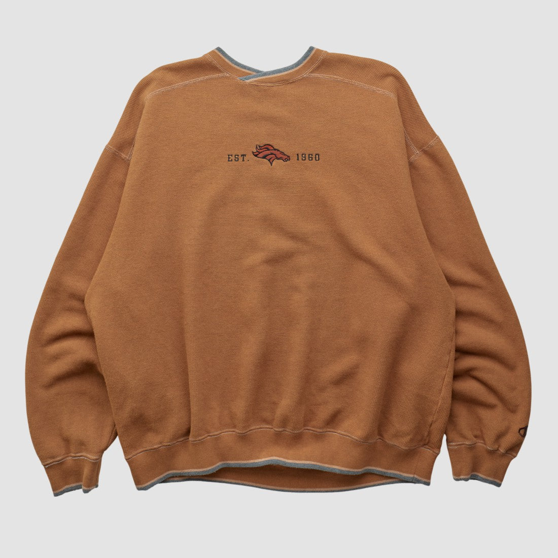 Denver Broncos Champion 2000s Pullover Sweatshirt - Clay Pullover