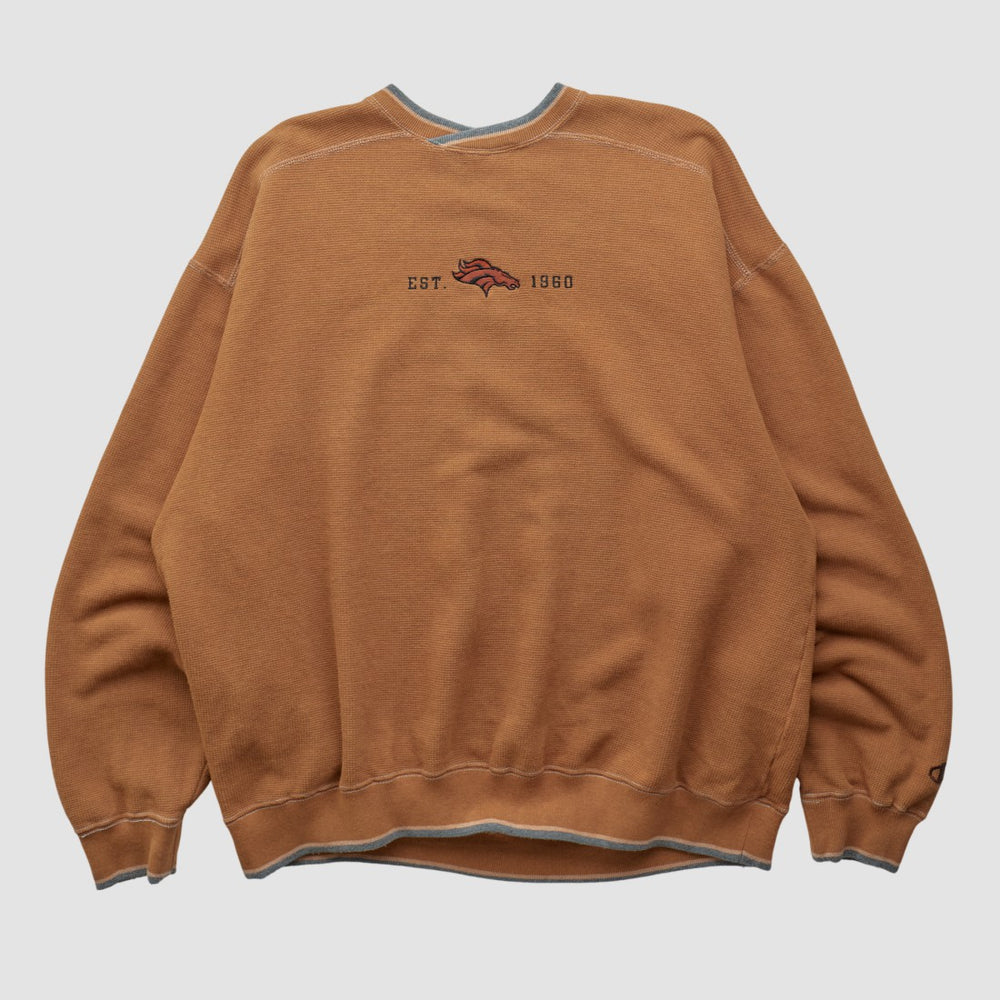 Denver Broncos Champion 2000s Pullover Sweatshirt - Clay Pullover