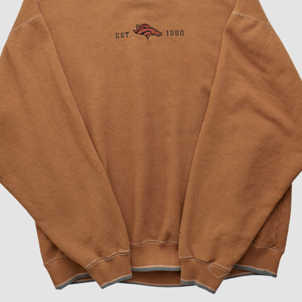 Denver Broncos Champion 2000s Pullover Sweatshirt - Clay Pullover