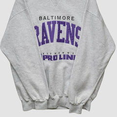 Baltimore Ravens Russell 90s Sweatshirt - Heather Gray Sweatshirts