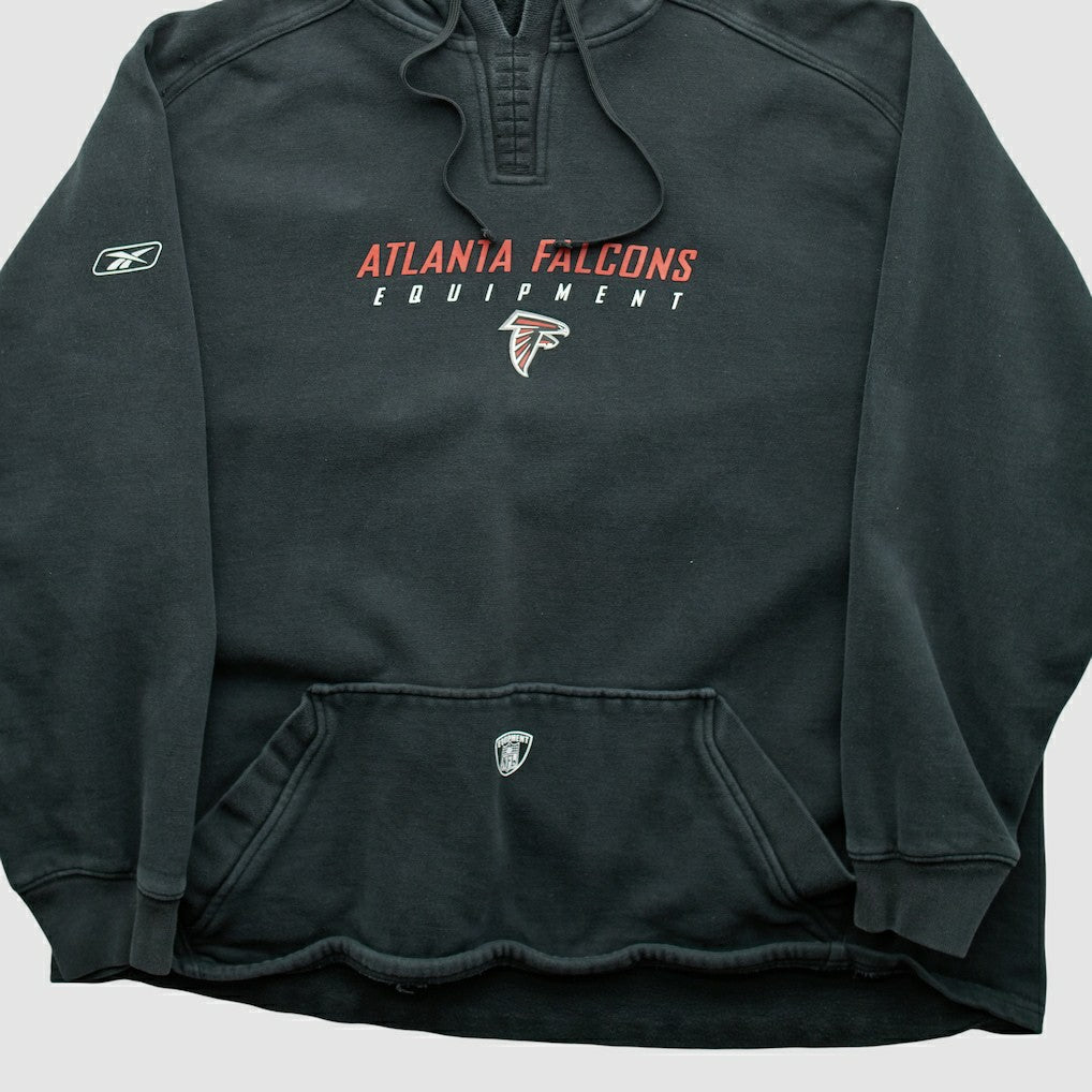 Atlanta Falcons Reebok 2000s Hooded Pullover Sweatshirt - Black Pullover