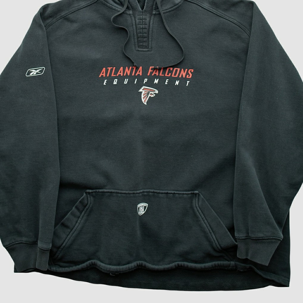 Atlanta Falcons Reebok 2000s Hooded Pullover Sweatshirt - Black Pullover