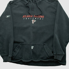 Atlanta Falcons Reebok 2000s Hooded Pullover Sweatshirt - Black Pullover