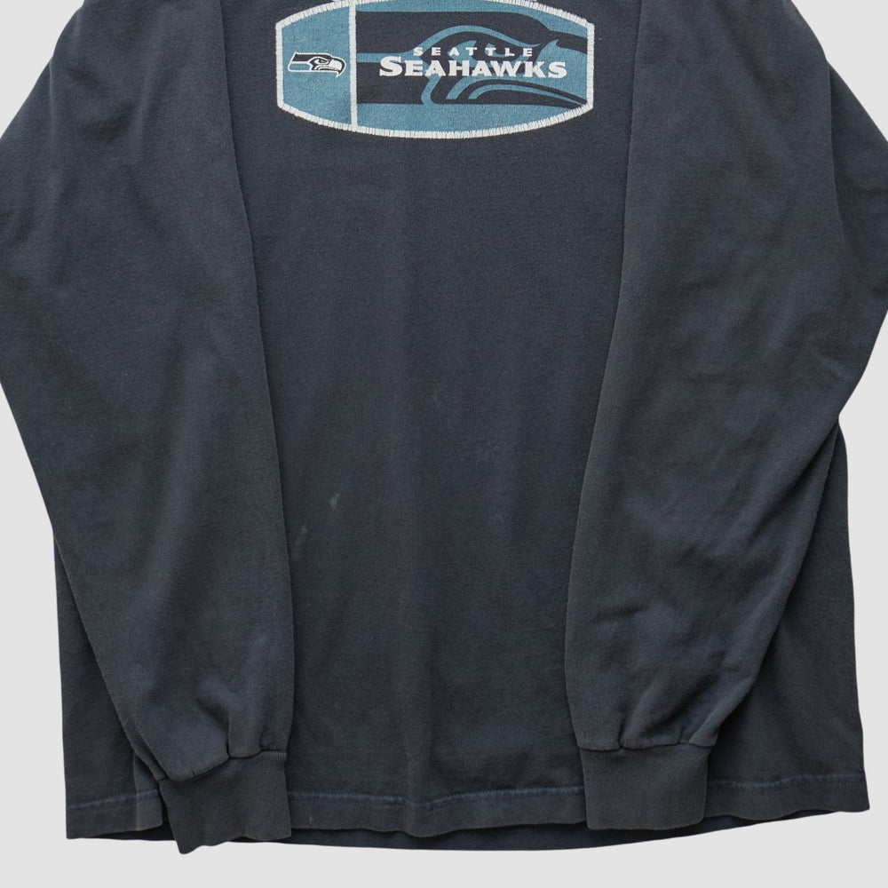 Seattle Seahawks Reebok 2000s Long Sleeve T-shirt - Black T-shirts
