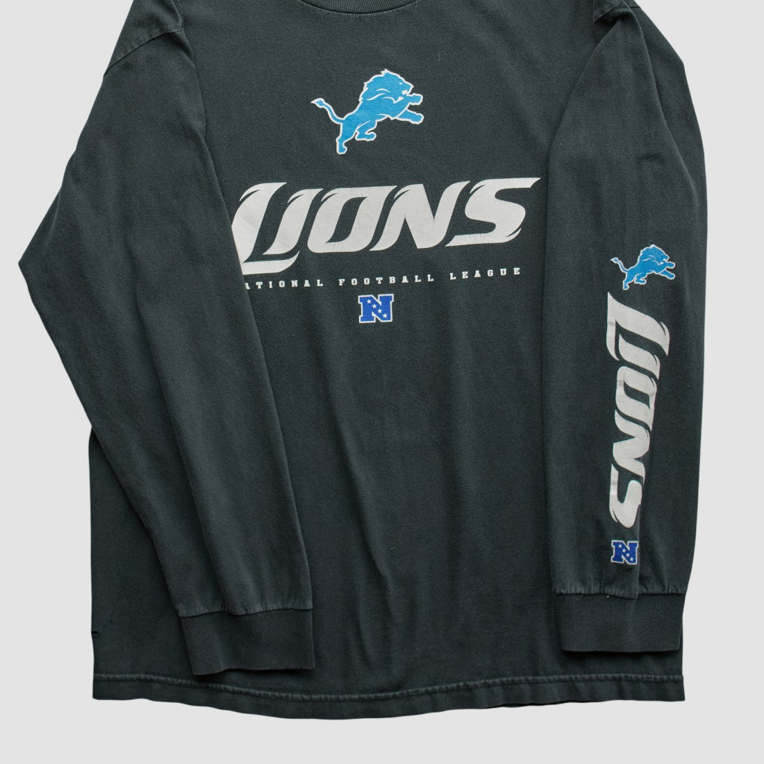 Detroit Lions NFL 2010s Long Sleeve T-shirt - Black T-shirts