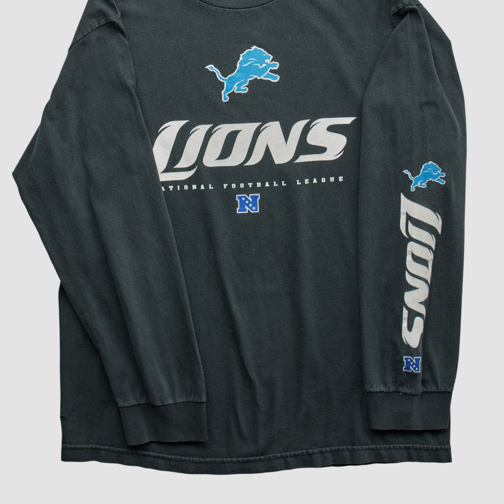 Detroit Lions NFL 2010s Long Sleeve T-shirt - Black T-shirts