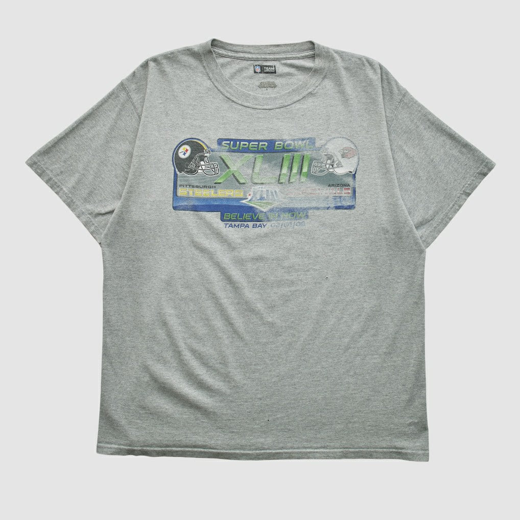 Super Bowl XLIII NFL 2009 T-shirt - Heather Gray T-shirts