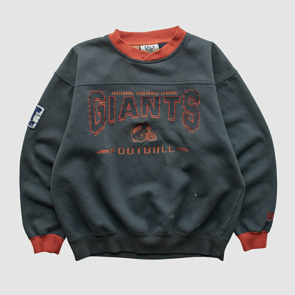 New York Giants Lee Apparel 90s Pullover Sweatshirt - Charcoal Pullover