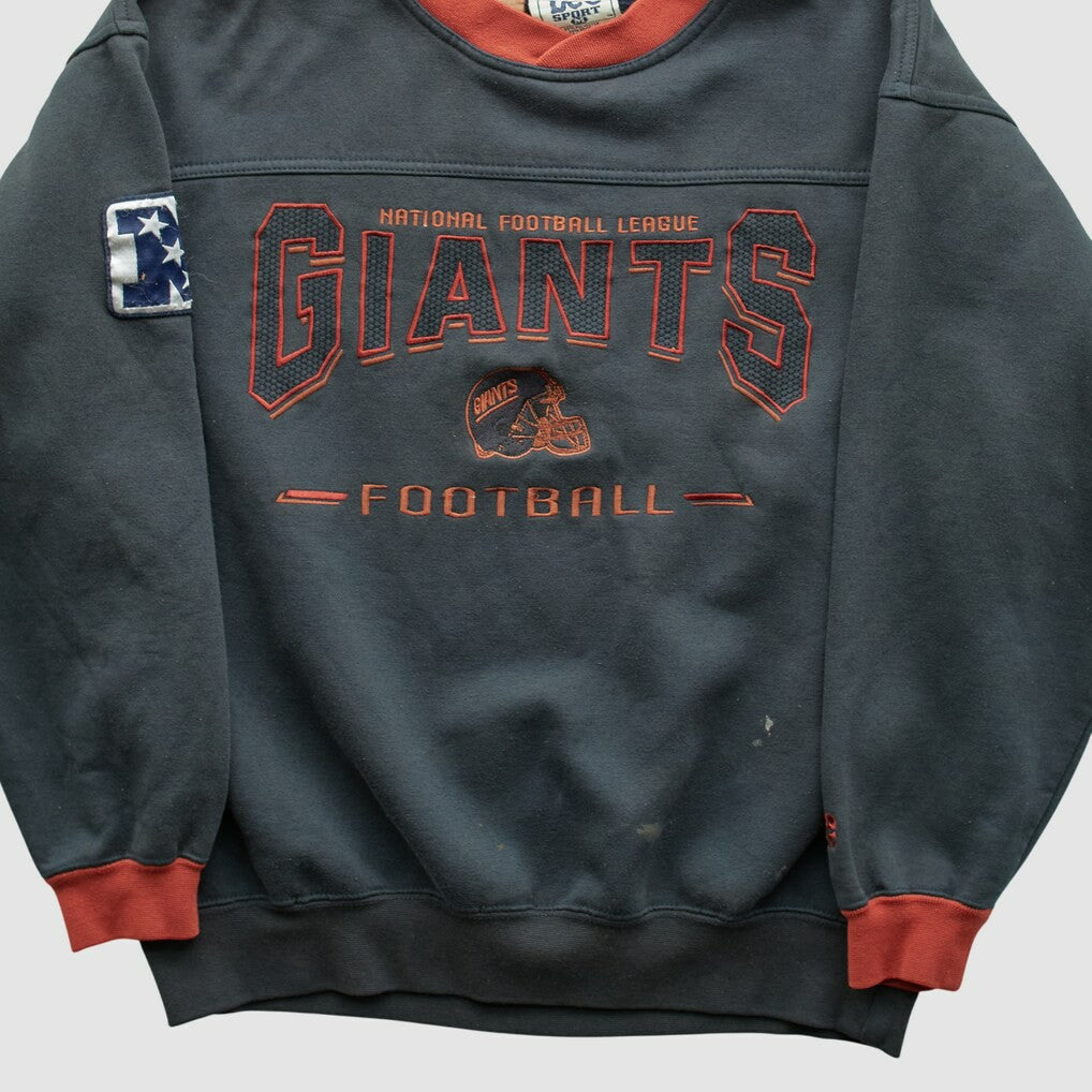 New York Giants Lee Apparel 90s Pullover Sweatshirt - Charcoal Pullover