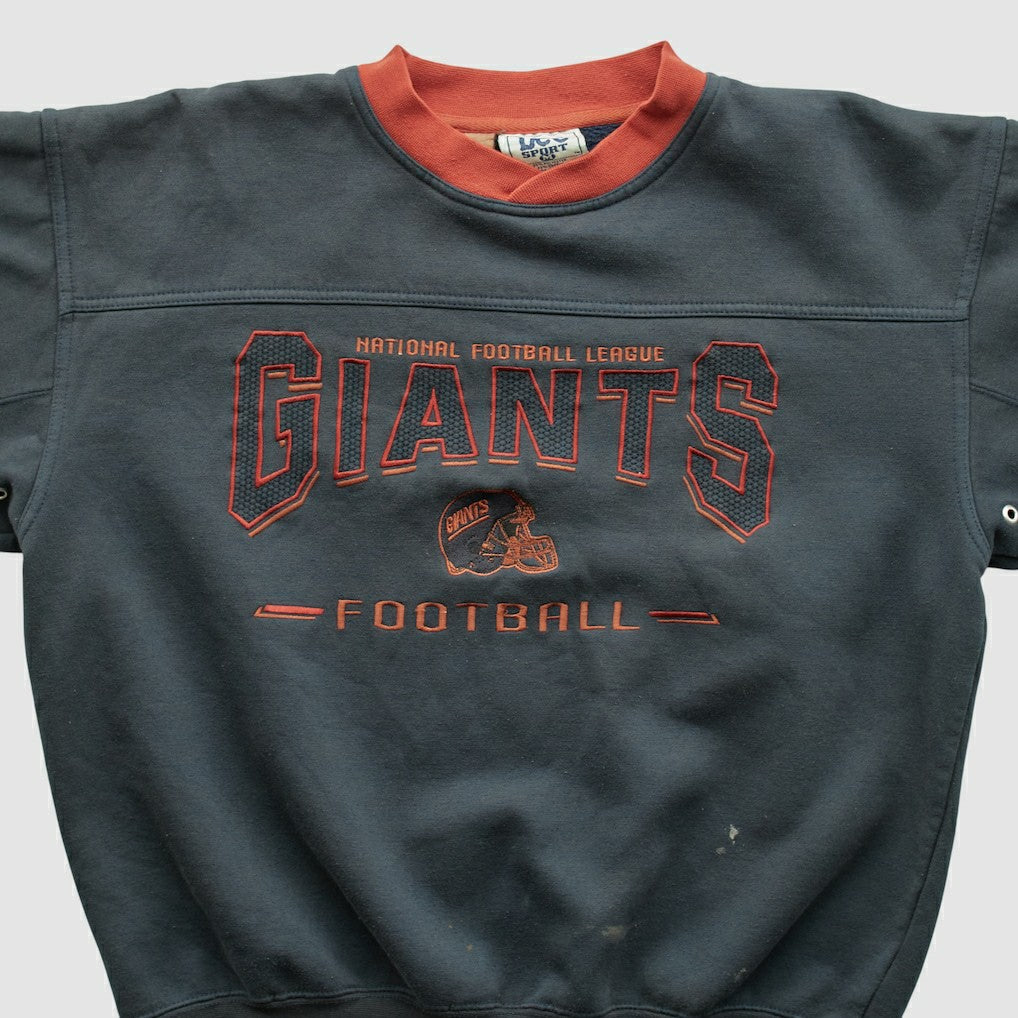 New York Giants Lee Apparel 90s Pullover Sweatshirt - Charcoal Pullover