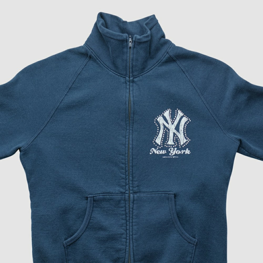 New York Yankees Genuine Merchandise 2010s Full Zip Sweatshirt - Navy - XXVintage Sweatshirts