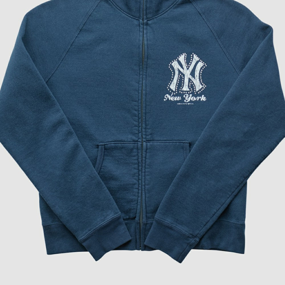 New York Yankees Genuine Merchandise 2010s Full Zip Sweatshirt - Navy - XXVintage Sweatshirts