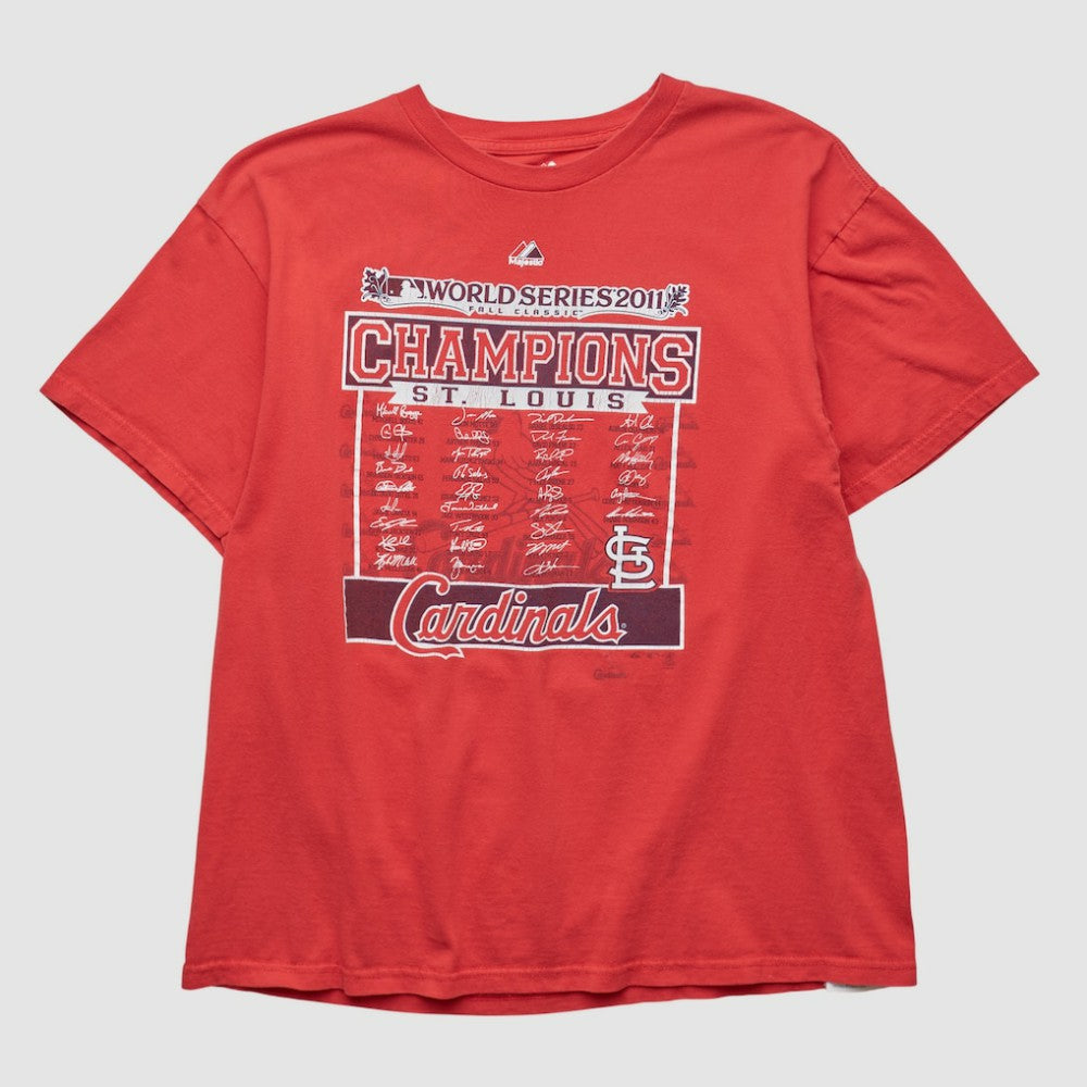 St. Louis Cardinals Majestic 2011 T-shirt - Red - Vintage T-shirts