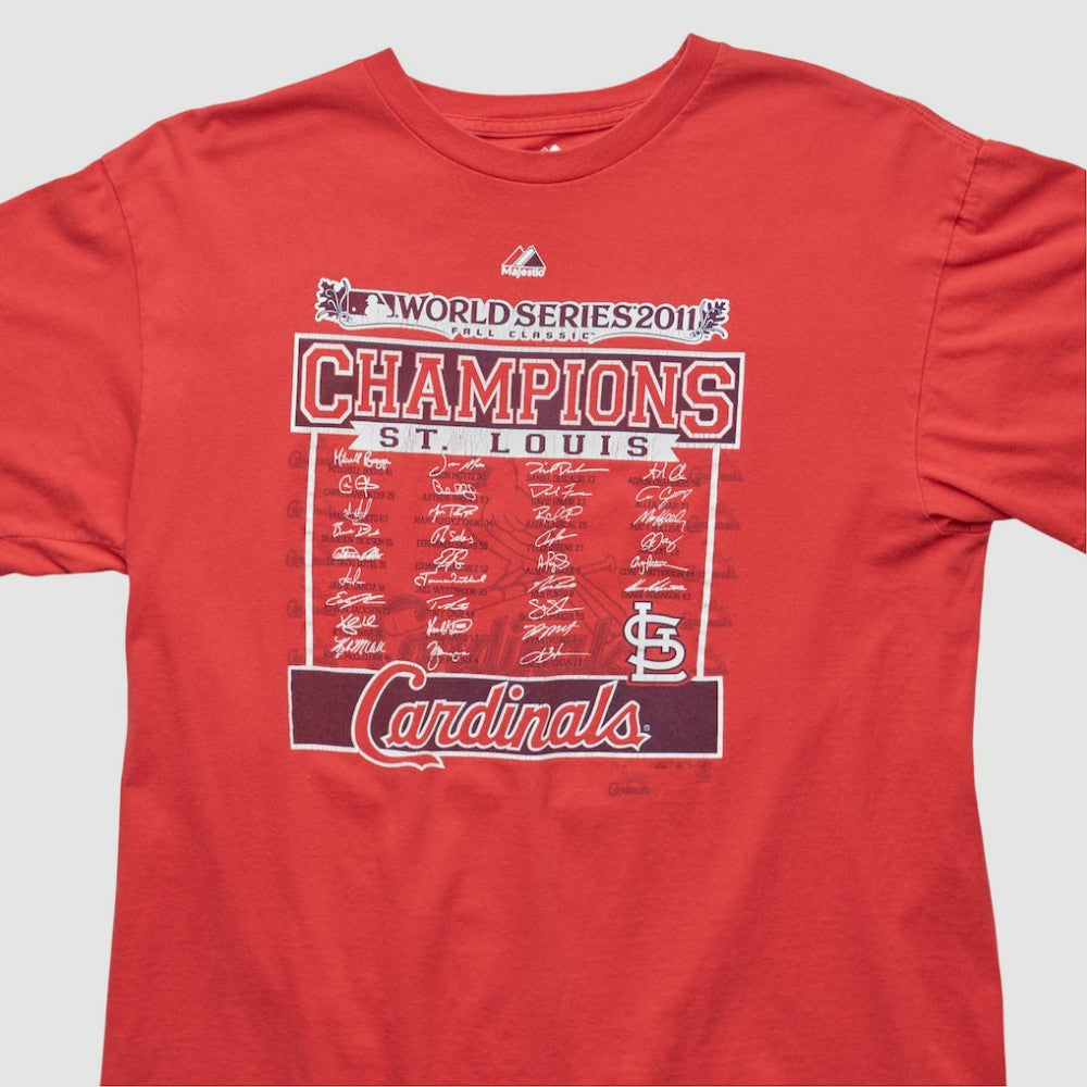 St. Louis Cardinals Majestic 2011 T-shirt - Red - Vintage T-shirts