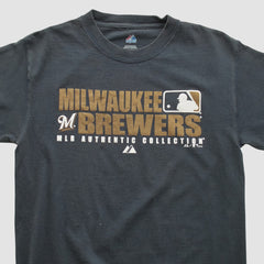 Milwaukee Brewers Majestic 2008 T-shirt - Black - Vintage T-shirts