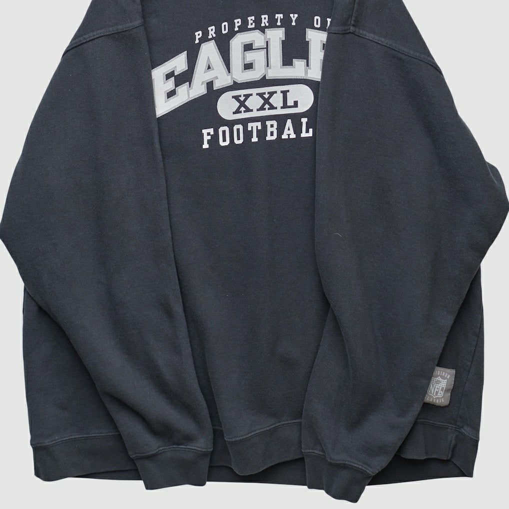 Philadelphia Eagles Reebok 2000s Pullover Sweatshirt - Black Pullover