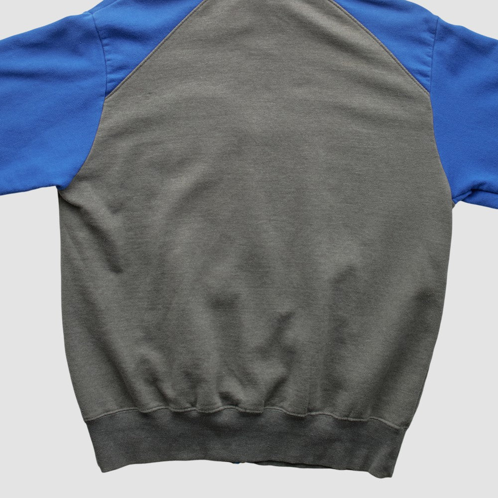 Kansas City Royals Majestic 2000s Full Zip Sweatshirt - Dark Heather Gray - Vintage Sweatshirts