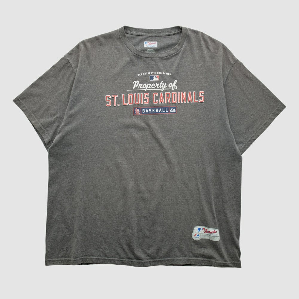 St. Louis Cardinals Majestic 2000s T-shirt - Charcoal - 2XVintage T-shirts