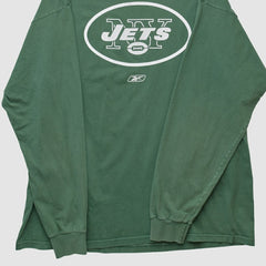 New York Jets Reebok 2000s Long Sleeve T-shirt - Green T-shirts