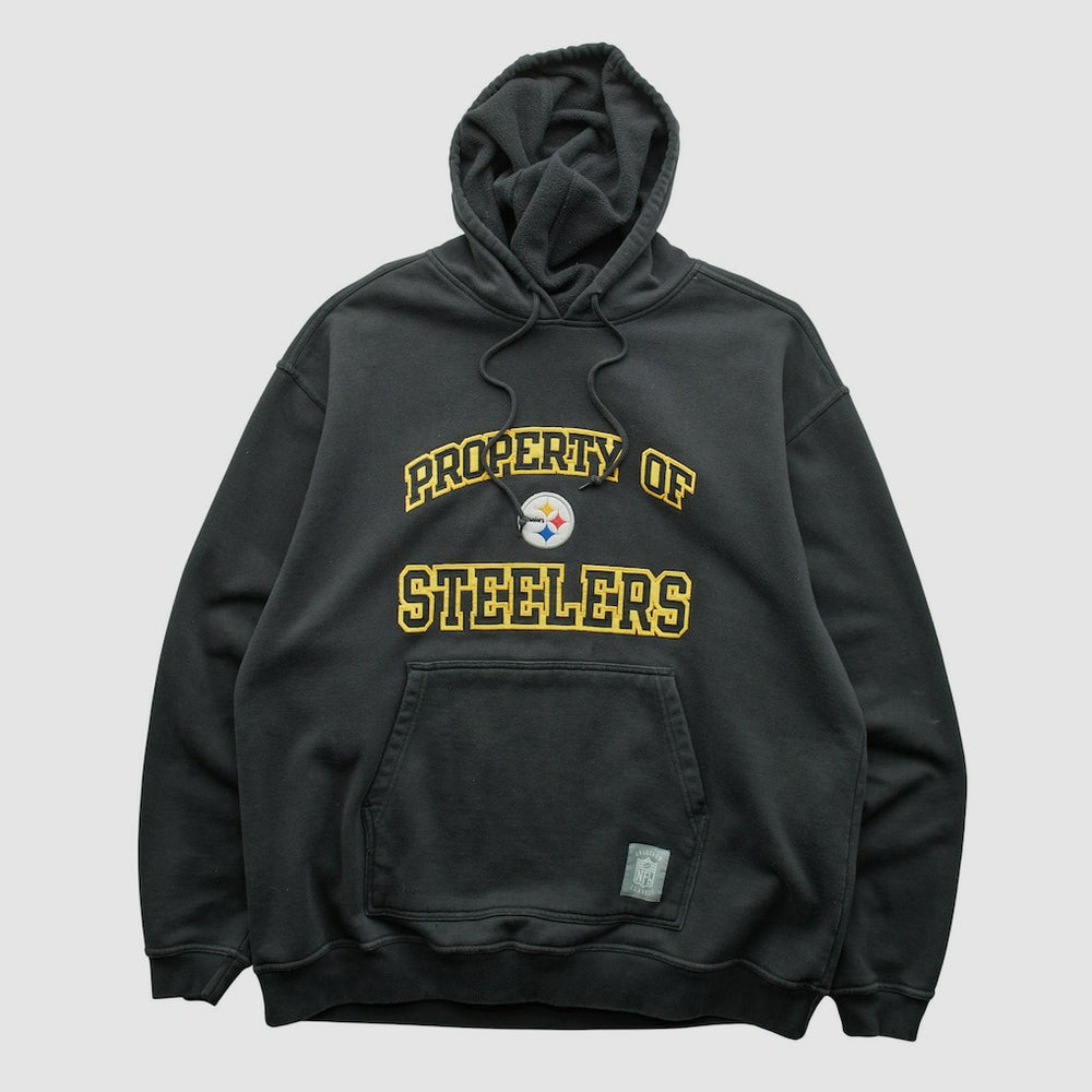 Pittsburgh Steelers Reebok 2000s Hooded Pullover Sweatshirt - Black Pullover