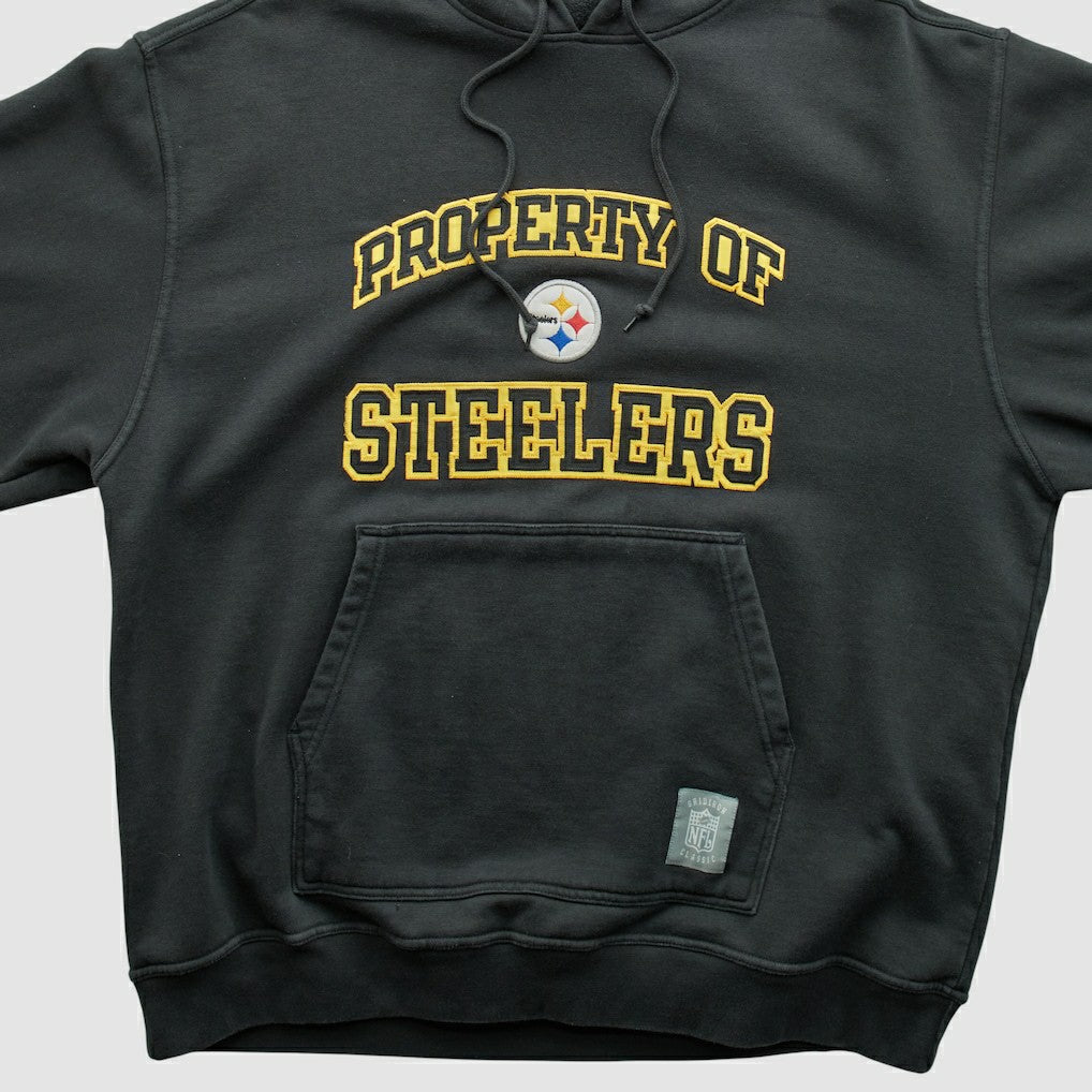 Pittsburgh Steelers Reebok 2000s Hooded Pullover Sweatshirt - Black Pullover