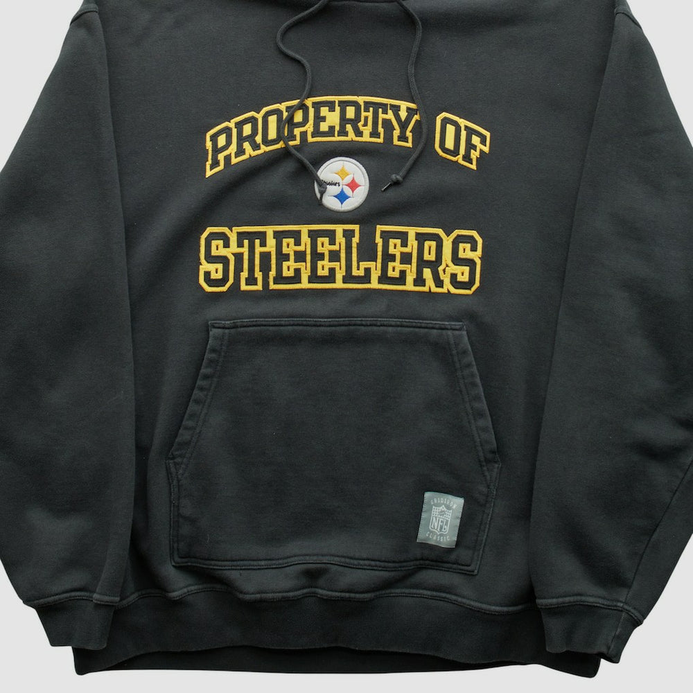 Pittsburgh Steelers Reebok 2000s Hooded Pullover Sweatshirt - Black Pullover
