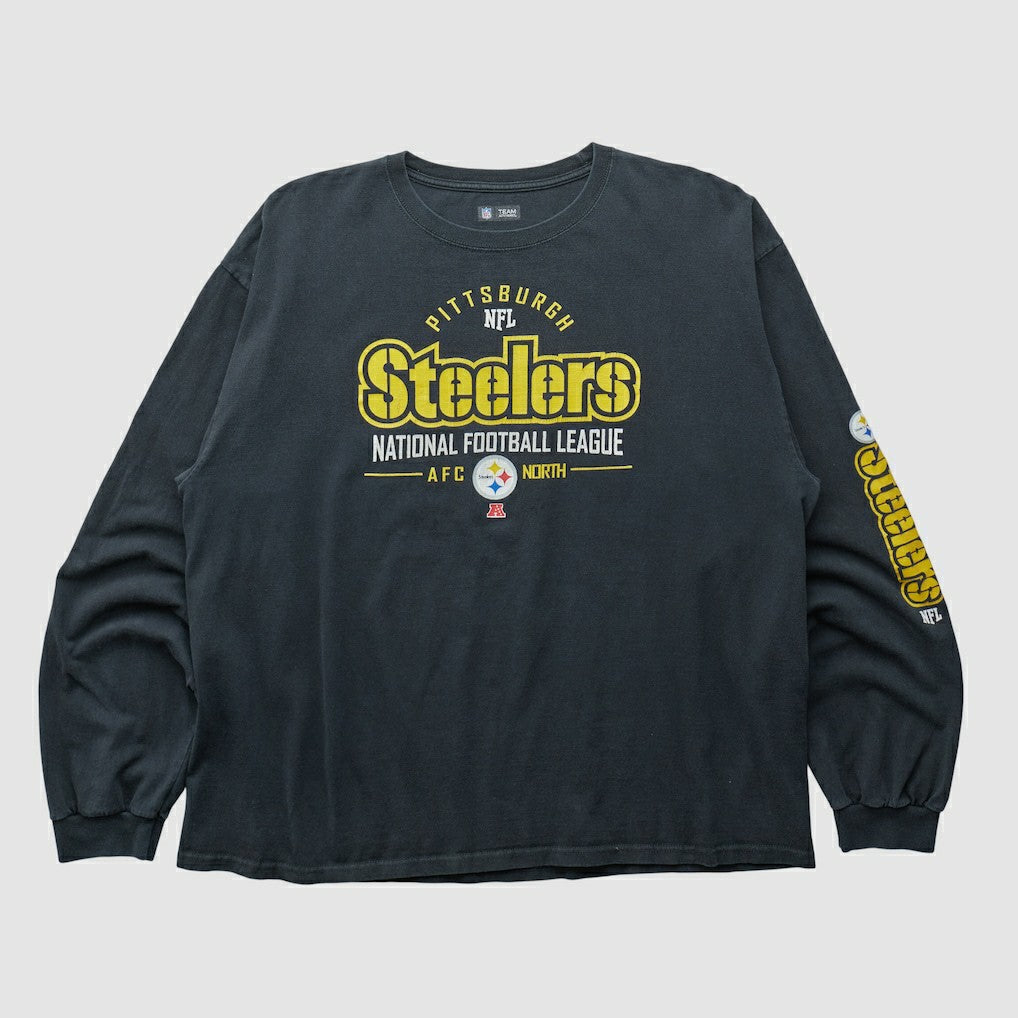 Pittsburgh Steelers NFL 2010s Long Sleeve T-shirt - Black T-shirts