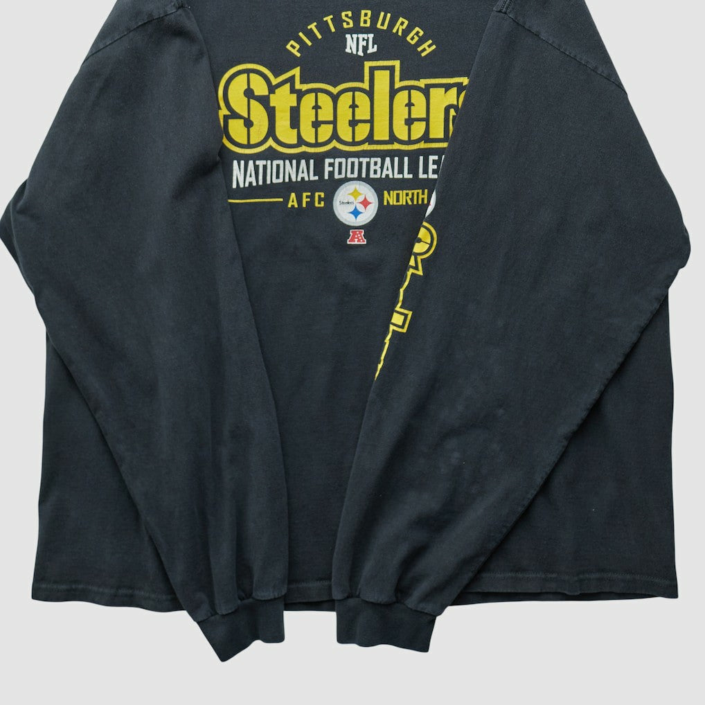 Pittsburgh Steelers NFL 2010s Long Sleeve T-shirt - Black T-shirts