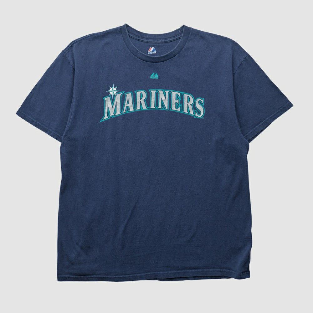 Seattle Mariners Majestic 2000s T-shirt - Navy - XVintage T-shirts