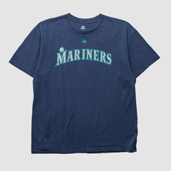 Seattle Mariners Majestic 2000s T-shirt - Navy - XVintage T-shirts