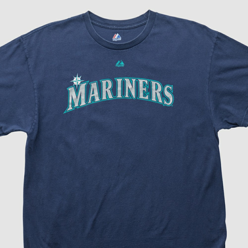 Seattle Mariners Majestic 2000s T-shirt - Navy - XVintage T-shirts